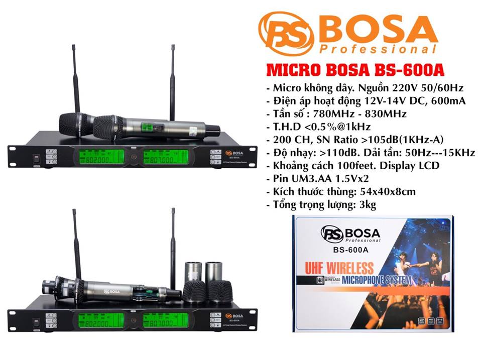Micro không dây Bosa BS-600A